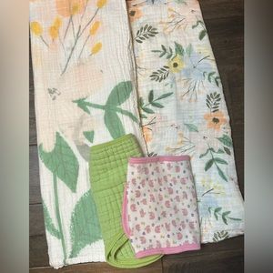 Receiving blankets & burp cloths